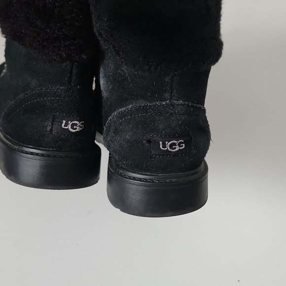 UGG Kids Black Boots - Picture 6 of 9